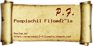 Pospischil Filoméla névjegykártya